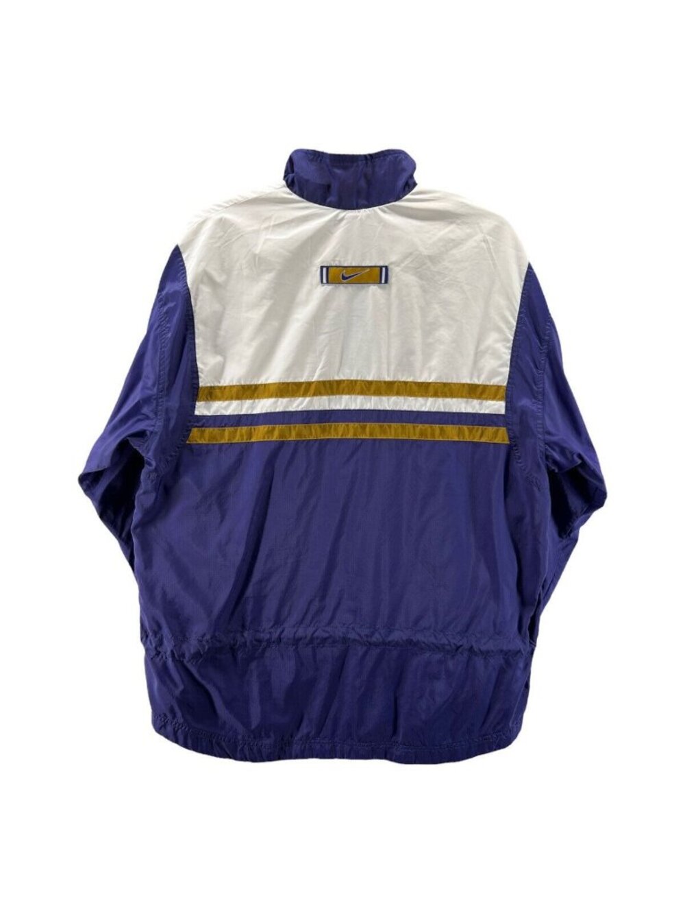 Vintage Nike Windbreaker Jacket L Purple/White/Gold Colorblock Zip-Up - Picture 2 of 10